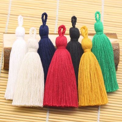 Factory Wholesale Home Textile Clothing Accessories Small Tassel Ears Handmade DIY Made Pure Cotton  Tassel Tassel Spot