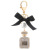 Korean Style Creative New Alloy Diamond Pearl Perfume Bottle Keychain Pendant Fashion Bag Accessories Car Ornaments