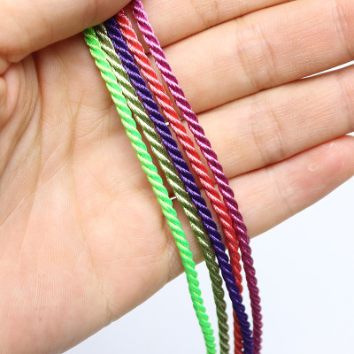  Three-Strand Rope Solid Twisted String High Quality Wear-Resistant Handmade DIY Rope Dragon Scale Line Rope Multi-Color