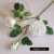 Simulation Single Stem 3-Head Raw Silk Rose Nordic Style Domestic Ornaments Floral Photography Props 3-Head Dormei