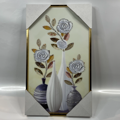 U Crystal Porcelain Decorative Calligraphy and Painting Crystal Porcelain Painting Diamond Crystal Porcelain Decorative Painting Diamond Studded by Hand Crystal Porcelain Painting Crystal Porcelain Decorative Painting