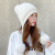 Autumn and Winter Korean Style Cute Hanging Ball Hat Female Fleece Lined Padded Warm Keeping Knitted Hat Sweet Outdoor Cold-Proof Woolen Cap