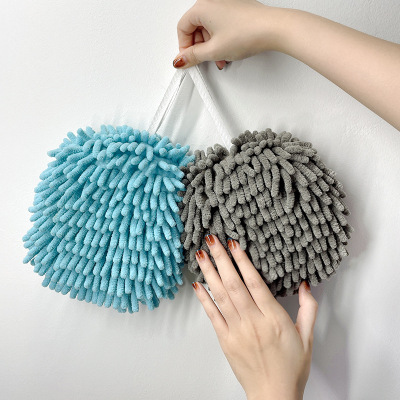 Japanese Chenille Hand-Wiping Ball Household Kitchen Bathroom Quick-Drying Absorbent Towel Daily Necessities in Stock Wholesale