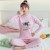 Thermal Underwear Set Women's Cotton Fleece-Lined Thickened Children's Junior High School Student Base Wear Women's Thermal Underwear Long Johns Set