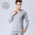 Thickened Couple Warm Underwear Set Solid Color round Neck Fleece Thermal Underwear Mid-Waist Breathable Slim Fit Thermal Clothes