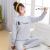 Girls' Thermal Underwear Fleece-Lined Thickened Winter Bottoming Shirt Junior High School Students and Older Children Women's Thermal Underwear Long Johns Set Suit