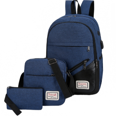 Export Set of School Bag Package Simple Fashion Package Export Set Backpack-Factory Direct Sales Logo Customization