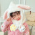 New Cartoon Rabbit Theme Children's Hat Scarf Two-Piece Set Winter Outdoors Two-in-One Scarf and Hat Wholesale