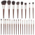 24 Pieces Animal Hair Makeup Brush Sets Full Set Super Soft Eye Shadow Brush High-End Make up Specialist Wool in Stock