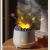 New Simulation Flame Humidifier Heavy Fog Domestic Aroma Diffuser Night Light Desktop Aromatherapy Volcano Humidifier