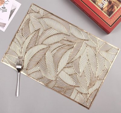 Cross-Border Hot Sale Gilding Placemat Combination with Western-Style Placemat Simple Colorful Hollow Placemat Chinese Style Hotel Table Mat