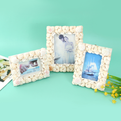 Natural Marine Shell Photo Frame Simple Three-Dimensional Central Control DIY Handmade Photo Frame Save Display Picture Frame