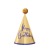 Laser Gold Silk Pompons Birthday Pointed Hat Children Adult Birthday Dress up Supplies New Flash
