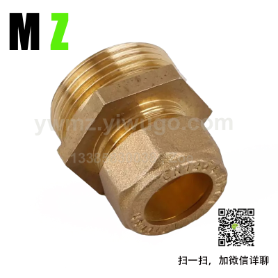 Brass Straight Tube Joint Pipe Copper Parts Compression