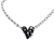 Sweet Cool Style Zircon Black Love Chain Necklace Affordable Luxury Fashion Ins Clavicle Chain Metal Temperament Wild Necklace