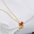 Maple Leaf Necklace High-Grade Red Maple Leaf Female Light Luxury Minority Design Temperament Clavicle Chain Exquisite Necklace Non-Fading