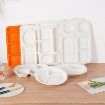 Factory Direct Sales New Creative Binaural Food Tray Wholesale Hotel Tableware Tray Customized Environmental Protection Tray