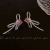 Korean Graceful Bow Design Sense Sterling Silver Needle New Niche Advanced Colorful Pink Crystal Earrings Fashion