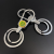 Boya 7013 Keychain Alloy Key Ring Simple Double Ring Middle Buckle Cross-Border Southeast Asia Middle East Africa Hot Sale Products