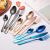 Amazon Hot Selling Stainless Steel Tableware 24-Piece Set Knife, Fork and Spoon Suit with Storage Tableware Stand Gift Set Gift