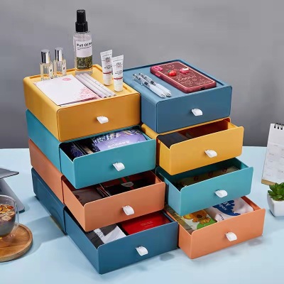 Factory Wholesale Office Storage Cosmetic Organizing Box Desk Drawer Storage Dormitory
