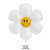 White Smiling Face Ins Little Daisy Color Macaron Aluminum Film Balloon Photo Props Balloon Set SUNFLOWER