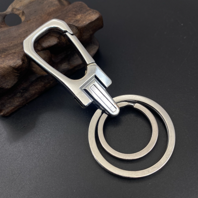 Boya 7022 Keychain Alloy Key Ring Simple Double Ring Middle Buckle Cross-Border Southeast Asia Middle East Africa Hot Sale Products