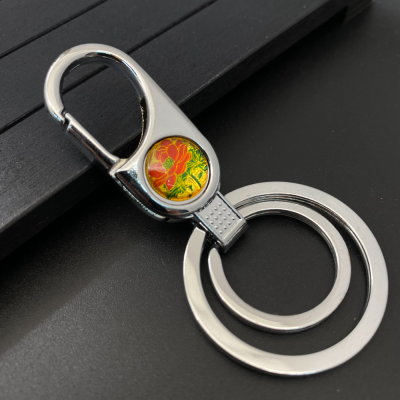 Boya 3107 Keychain Alloy Key Ring Simple Double Ring Middle Buckle Cross-Border Southeast Asia Middle East Africa Hot Sale Products