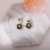 Korean Style Black Camellia Lovely Sterling Silver Needle Earrings 2022new Online Influencer Fashion Earrings Trendy Earrings