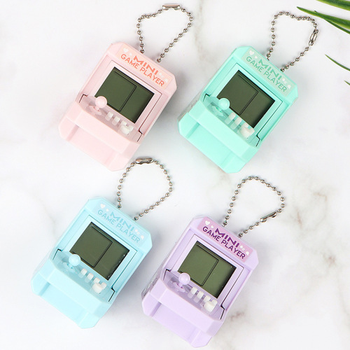 retro handheld arcgade machine keychain childhood nostalgic mini psp toy stationery schoolbag pendant gift