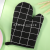 Simple Microwave Oven Baking Kitchen Special Plaid Gloves Thickened Cotton and Linen Heat Insulation Anti-Hot Gloves Kitchen