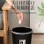   Plastic Trash Can Household Kitchen Trash Can with Pressing Ring Large round Dust Basket without Lid Toilet Pail