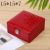 European Simple and Compact Portable Jewelry Box Watch with Makeup Mirror Ear Stud Necklace Wholesale Large Capacity Storage Box