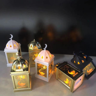 Ramadan Laser Moon Top Square Light Storm Lantern Lantern