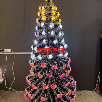 Factory Direct sales Christmas product encryption simulation snowflake leaf two-color optical fiber Christmas tree