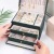 European Princess Portable Square Multi-Layer Storage Jewelry Box High-End Necklace Earrings Ear Stud and Ring Jewelry Box
