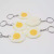 Simulation Food Series Egg Keychain Handbag Pendant Creative Poached Egg Pendant Promotional Gift in Stock Wholesale