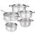Hz462 Thickened Stainless Steel Cookware Set Frying Pan Soup Pot Steamer Milk Pot 12-Piece Set Pot Set
