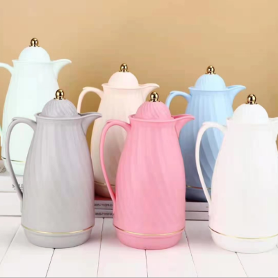 1L Vacuum flask.Pink Glass liner.plastic shell.24+ hours keep hot.Good quality.ITEM NO:46#