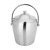 Hz444 Stainless Steel Double-Layer Ice Bucket Thickened Portable with Lid Ice Bucket Heat and Cold Insulation Binaural Drum-Shaped Champagne Bucket