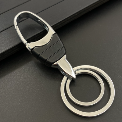 Boya 6002 Keychain Alloy Key Ring Simple Double Ring Big Buckle Cross-Border Southeast Asia Middle East Africa Hot Sale Products