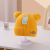 Autumn and Winter New Children's Knitted Hat Cartoon Bear plus Velvet Warm Earflaps Cap Men and Women Bay Hat Baby Cap