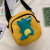 Korean Ins Vintage Style Girl Cute Cartoon Little Dinosaur Canvas Shoulder Bag Japanese Harajuku Students Crossbody Bag