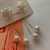 New Milky White Camellia One Style for Dual-Wear 925 Silver Pin Earrings Korean Gentle Elegant Style Pearl Tassel Earrings