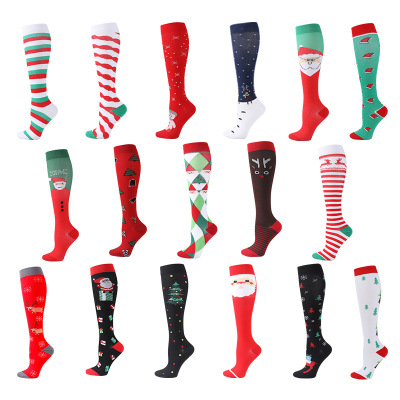 Christmas Compression Socks Compression Socks Stretch Socks Athletic Socks Stockings Sports Compression Stockings
