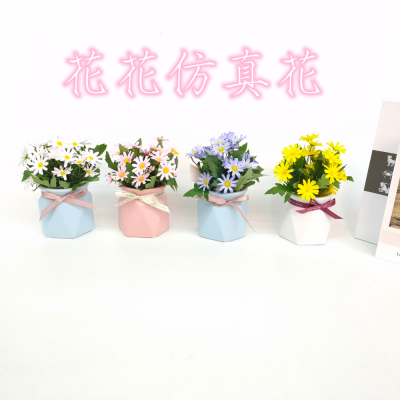 Artificial/Fake Flower Bonsai Ceramic Basin Small Flower Decoration Ornaments