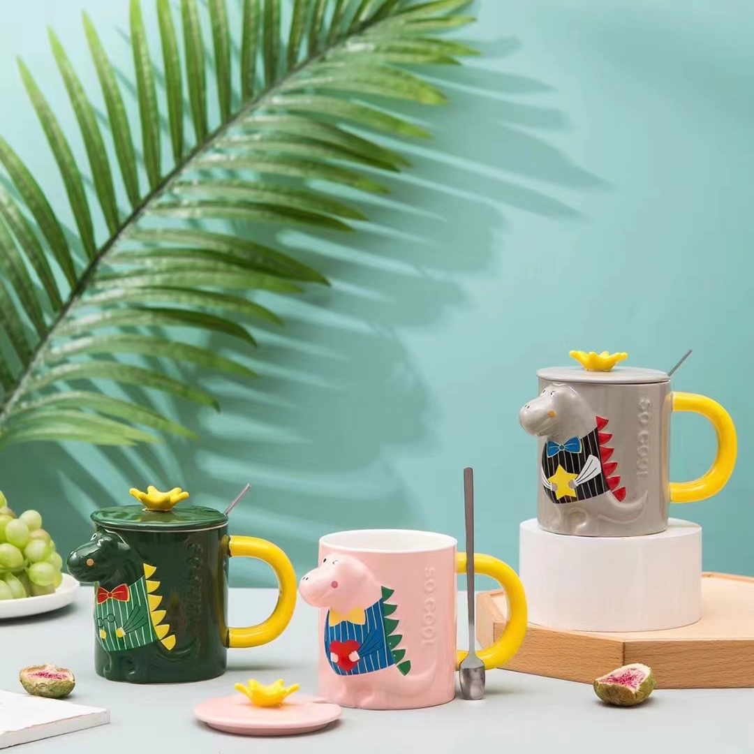 陶瓷杯恐龙杯造型杯3d立体造型马克杯创意卡通杯礼品杯水杯咖啡杯
