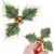  Silk Flower Artificial Leaf Leaves Artificial Holly Berries Red Cherry Little Fruits Christmas Home Decoration