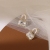 Korean Special-Interest Design Crystal Lock High-Grade Sterling Silver Needle Ear Studs New Bags Trendy Earrings