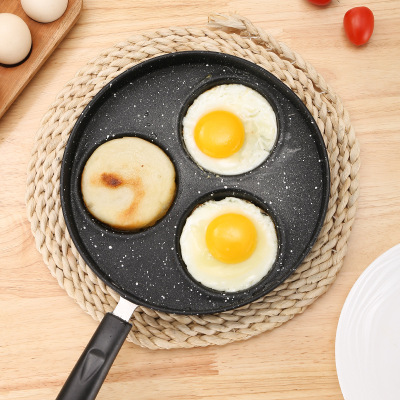 Wholesale Cast Iron Deepening Omelette Pan Omelette Egg Hamburger Grinding Tool Household Egg Dumpling Pan Uncoated
